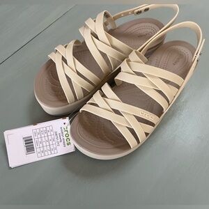 CROCS Beige Strappy Sandals